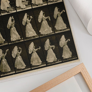 Retro plagát Žena s košíkom