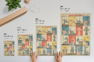 Plagát do obývačky Osem tieňových postáv