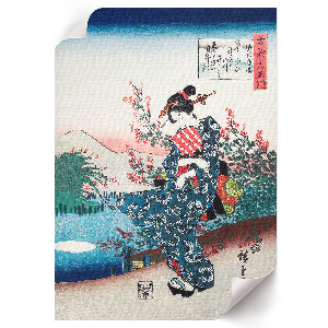 Poster na stenu s motívom japonskej ženy