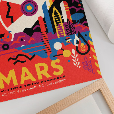 Retro plagát Cesta na Mars
