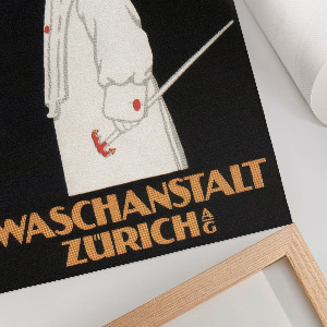 Retro plagát Waschanstalt Zürich
