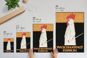 Retro plagát Waschanstalt Zürich