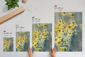 Poster na stenu Váza s rudbekiami