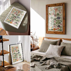 Plagát do obývačky Druhy zeleniny