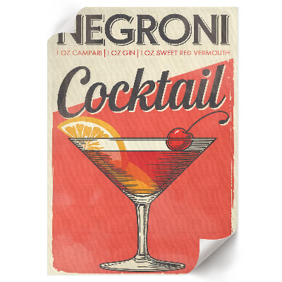 Plagát do izby Koktail Negroni