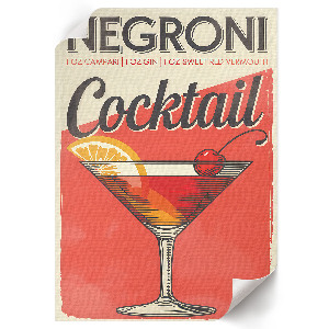 Plagát do izby Koktail Negroni