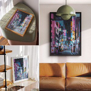 Plagát do izby Ulica v Japonsku