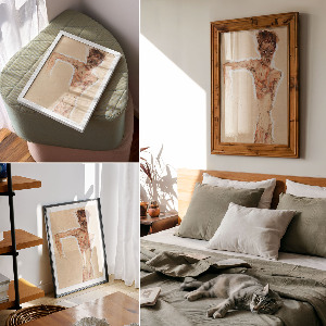 Retro plagát Nahý muž