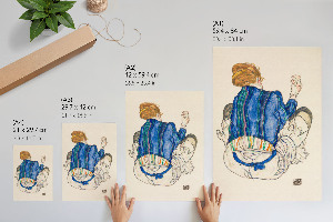 Plagát do obývačky Sediaca žena