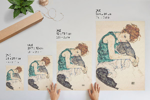 Plagát do izby Sediaca žena