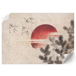 Plagát na stenu Vtáky a západ slnka