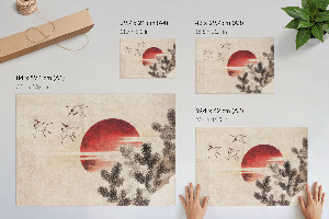 Plagát na stenu Vtáky a západ slnka