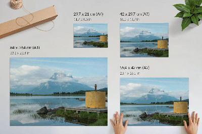 Poster s motívom výhľadu na hory