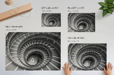Plagát so špirálovou architektúrou