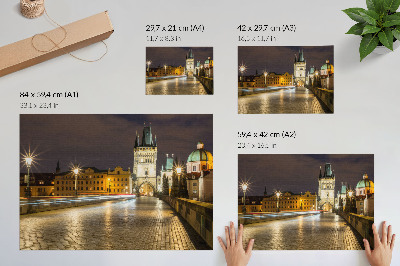Plagát na stenu s motívom nočnej panorámy