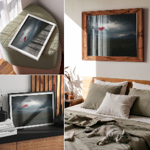 Poster Lietajúci dáždnik