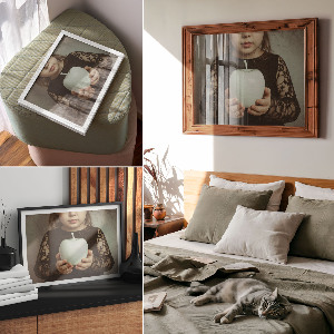 Plagát na stenu Dievča s jablkom