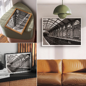 Plagát Klasická vlaková stanica