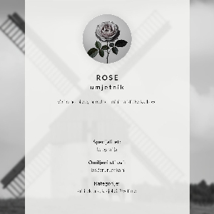 Plagát na stenu Veterný mlyn s koňmi