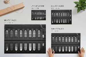 Plagát na stenu Čiernobiely odraz