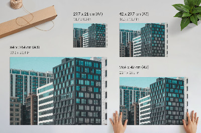 Plagát s motívom mestskej architektúry