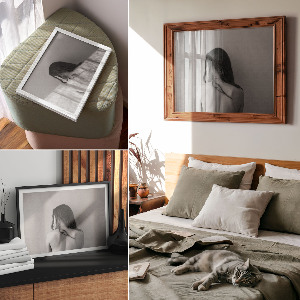 Poster Čierna a biela silueta