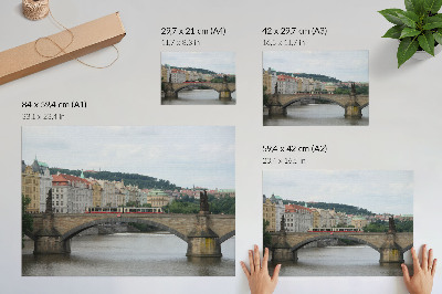 Plagát s motívom mestskej krajiny