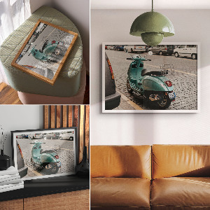 Poster Tyrkysový skúter