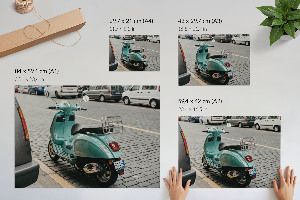 Poster Tyrkysový skúter