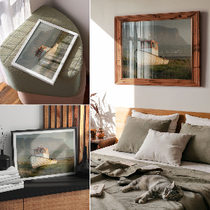 Poster Loď na brehu