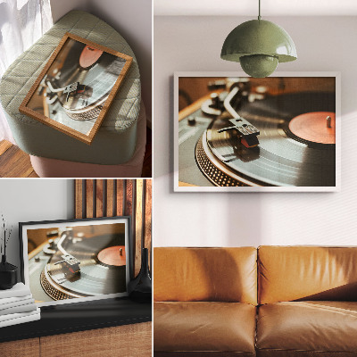 Plagát s motívom vinylovej platne