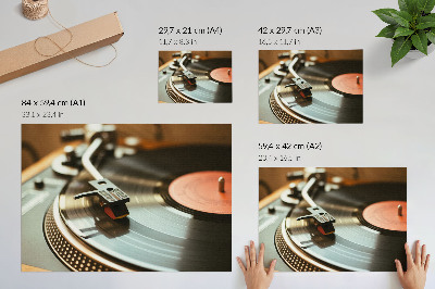Plagát s motívom vinylovej platne