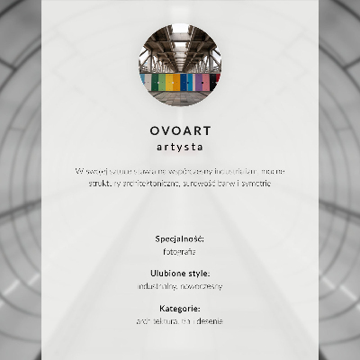 Plagát na stenu s motívom minimalistickej chodby