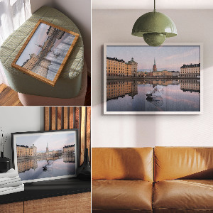 Plagát Žiarovka a mesto