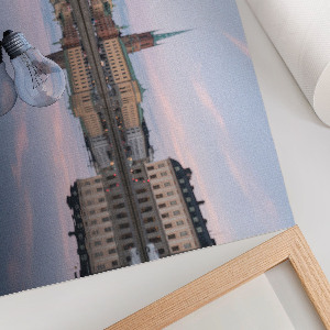 Plagát Žiarovka a mesto