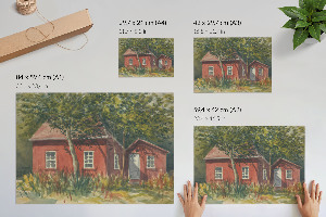 Plagát vidiecka chata