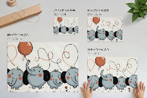 Plagát Ilustrácia slonov