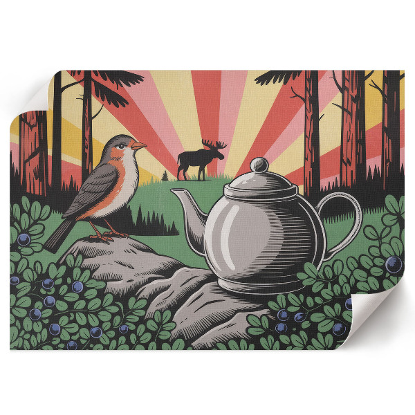 Plagát na stenu Kempovanie v lese