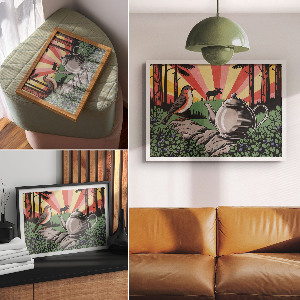 Plagát na stenu Kempovanie v lese