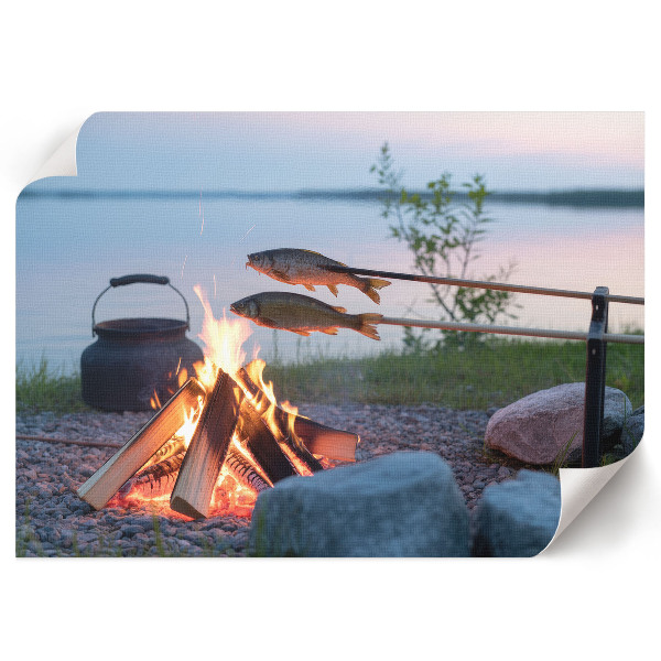 Plagát na stenu Vatra pri jazere