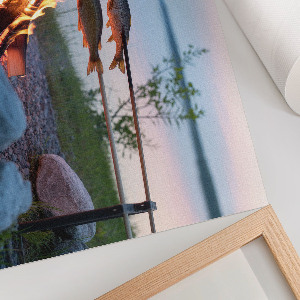 Plagát na stenu Vatra pri jazere