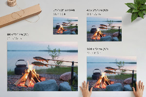 Plagát na stenu Vatra pri jazere