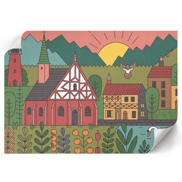 Plagát na stenu Vidiecka krajina