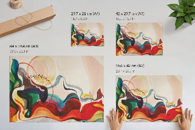 Plagát na stenu s motívom geometrickej abstrakcie