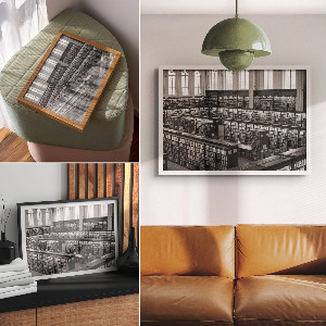 Plagát na stenu Interiér knižnice