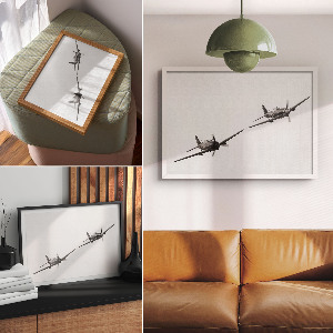 Plagát na stenu Čierne lietadlá