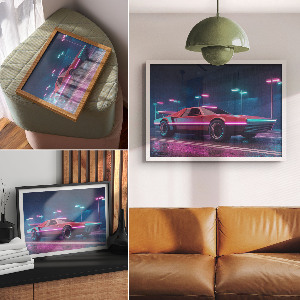 Plagát Neónové auto