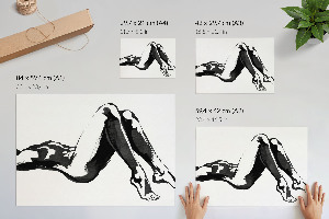 Plagát na stenu Čiernobiele telo