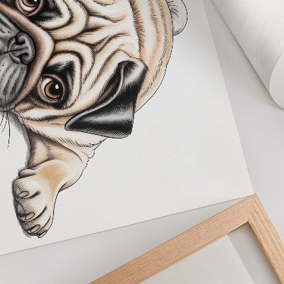 Plagát s ilustráciou mopsa