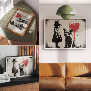 Plagát na stenu Dieťa a pes